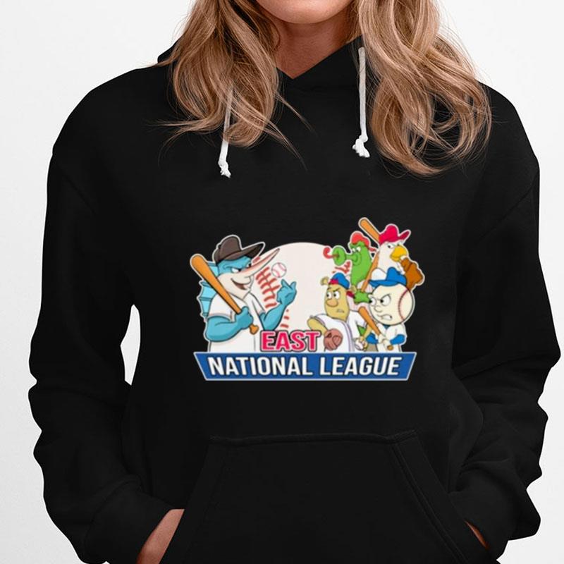 Marlins Versus National League East Baseball Mascot T-Shirts