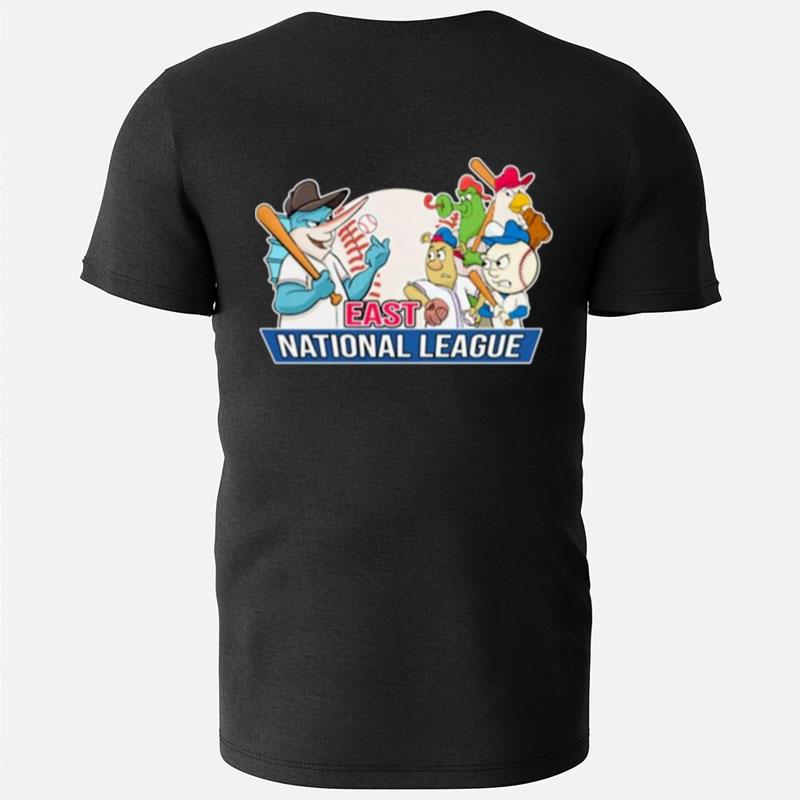 Marlins Versus National League East Baseball Mascot T-Shirts