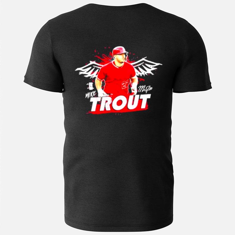 Mike Trout Art Los Angeles Angels Baseball T-Shirts