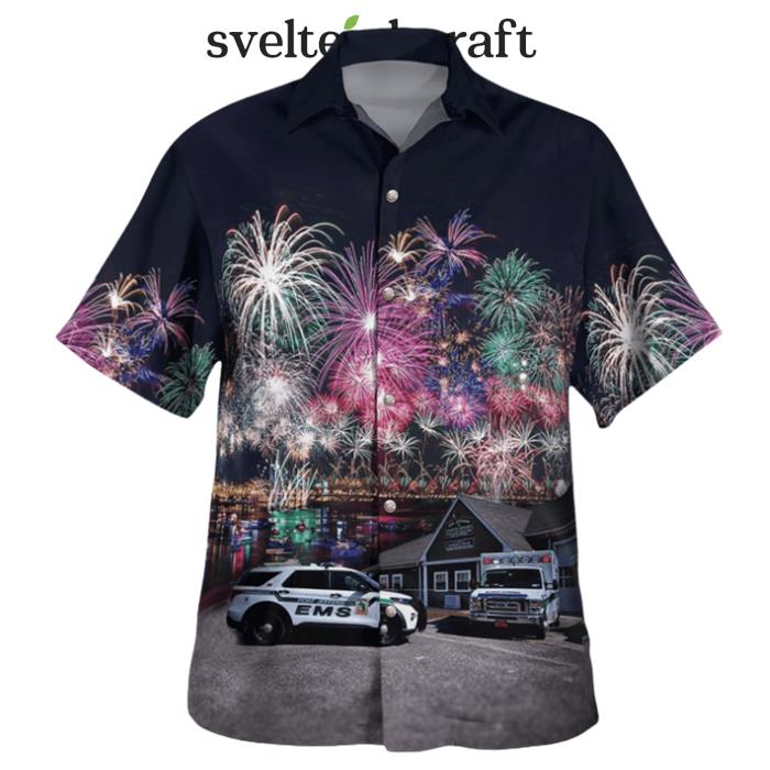 Mount Sinai New York Port Jefferson Ems 4Th Of July Hawaiian Shirt