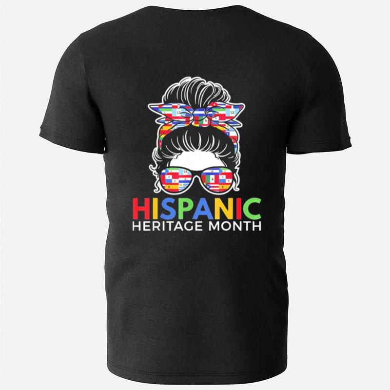 National Hispanic Heritage Month Latina Messy Bun T-Shirts