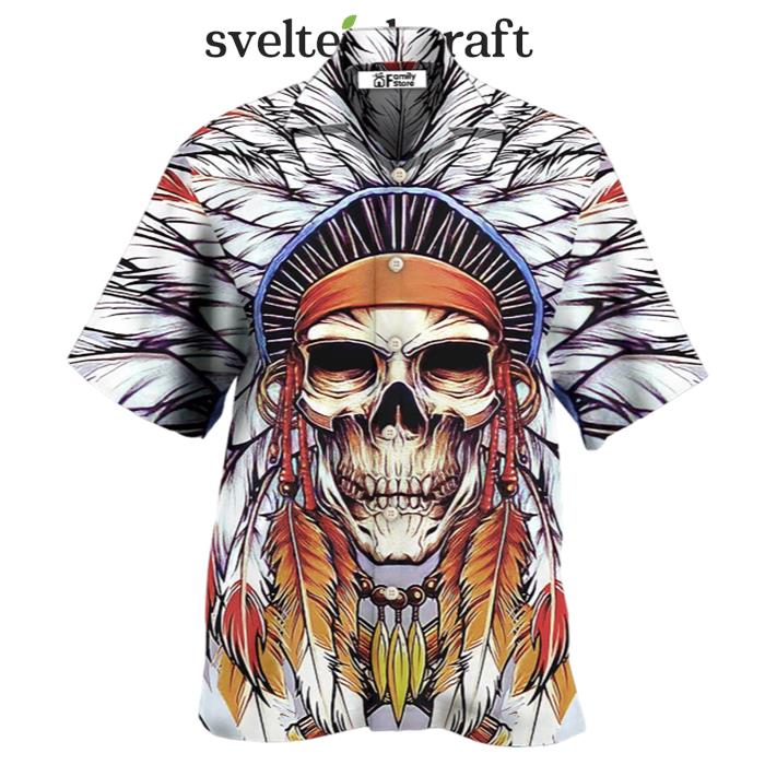 Native Style Love Peace Skull Hawaiian Shirt