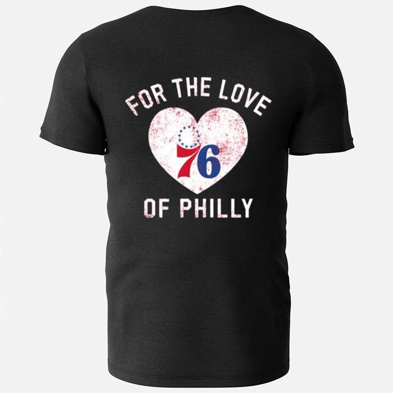 Philadelphia 76Ers For The Love Of Philly Mantra Heart Girls T-Shirts