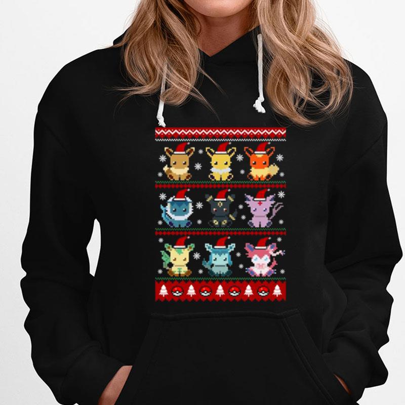 Pikachu And Friends Are So Cute In Pokemon Christmas T-Shirts