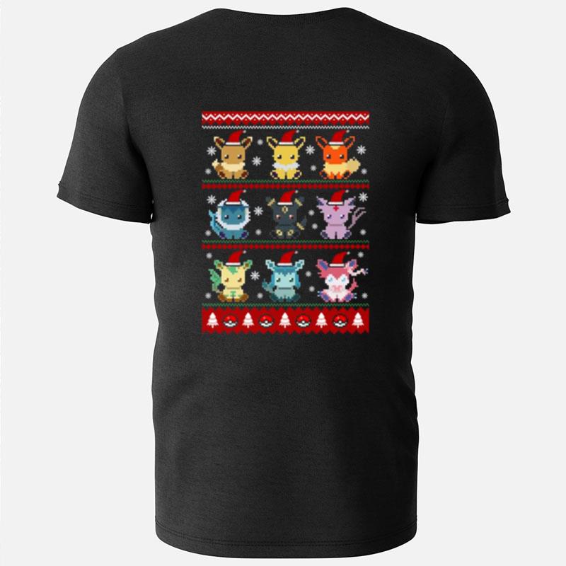 Pikachu And Friends Are So Cute In Pokemon Christmas T-Shirts