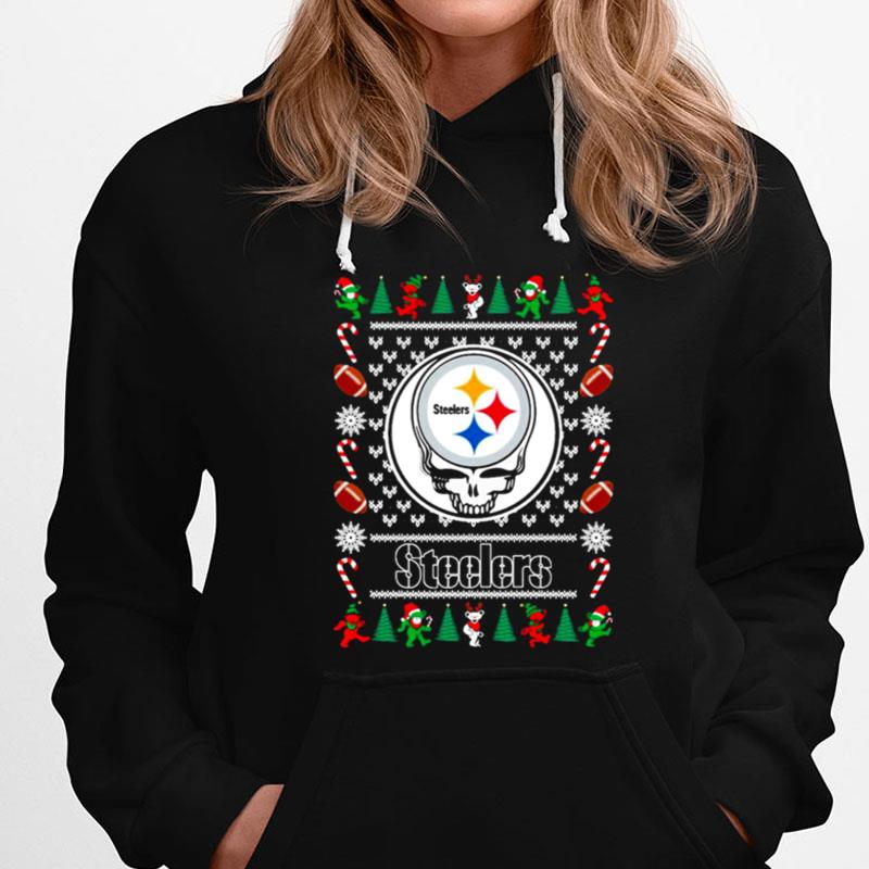 Pittsburgh Steelers Grateful Dead Ugly Christmas T-Shirts