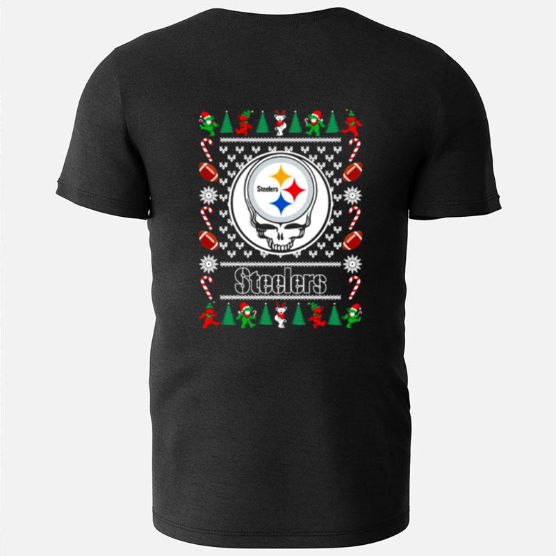 Pittsburgh Steelers Grateful Dead Ugly Christmas T-Shirts