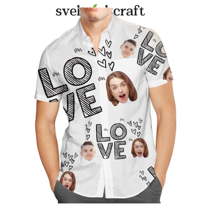 Regular Fit Shirts With Love Valentines Gift Hawaiian Shirt