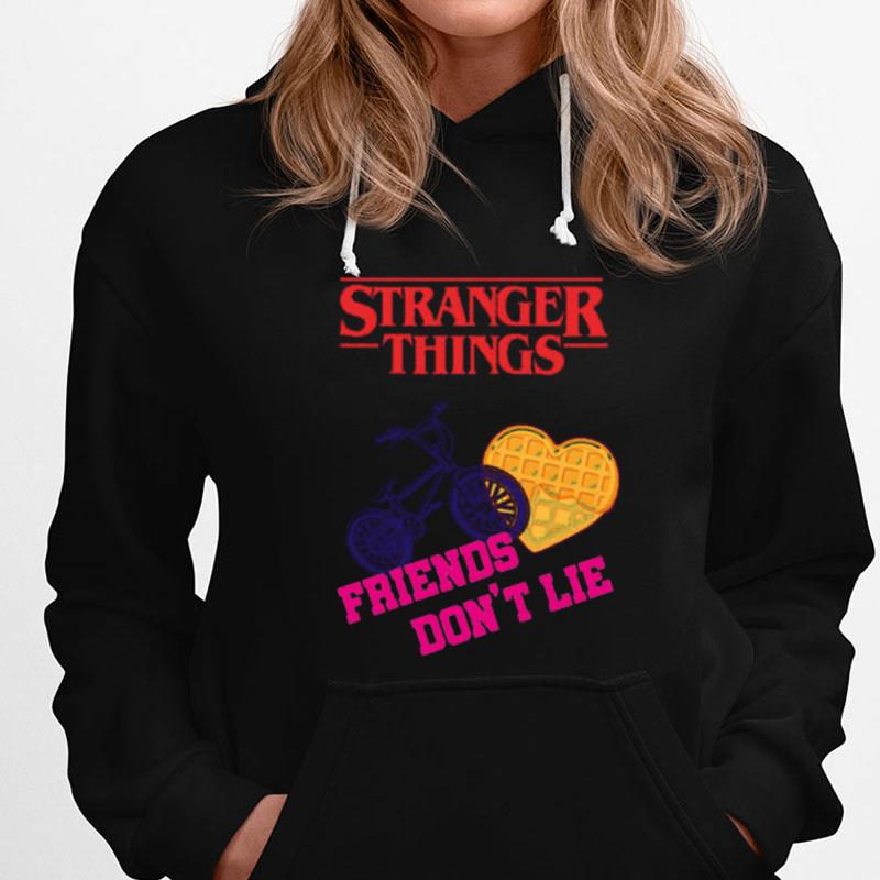 Series Stranger Things Says Girls Eleven Friends Dont Lie Great Retro Pattern T-Shirts