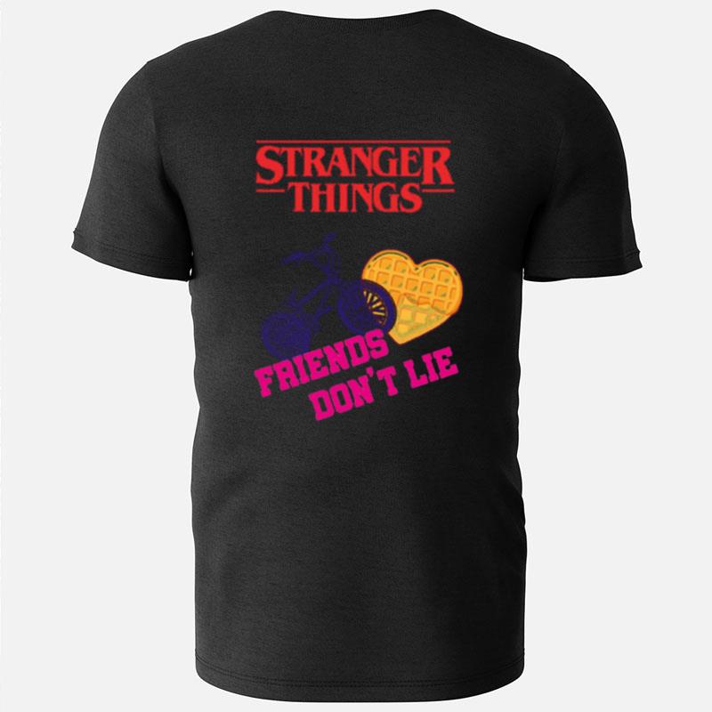 Series Stranger Things Says Girls Eleven Friends Dont Lie Great Retro Pattern T-Shirts