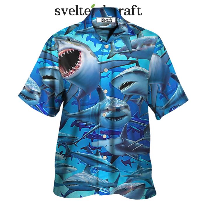 Shark Awesome Love It Love Ocean Shark Hawaiian Shirt