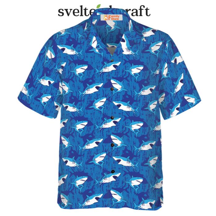 Shark Pattern 03 Hawaiian Shirt