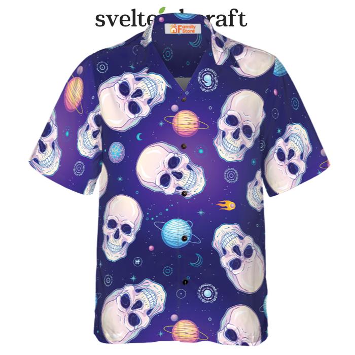 Skull Planets Outta Space Hawaiian Shirt