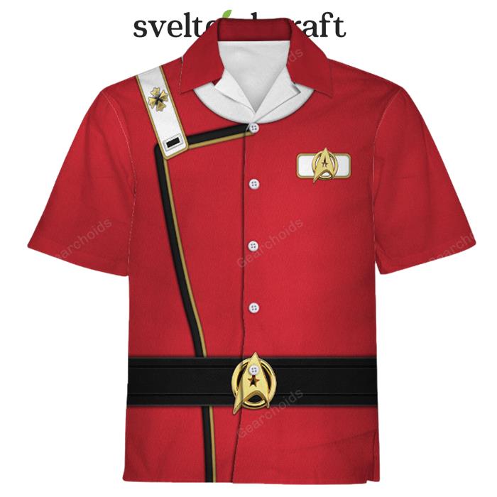 Star Trek Admiral James T. Kirk Costume Officer Hawaiian Shirt