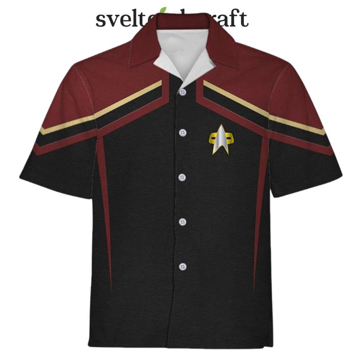 Star Trek Starfleet Uniform Circa Cool Hawaiian Shirt