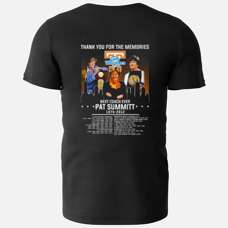 Thank You For The Memories Best Coach Ever Pat Summitt 1974 2012 Signature T-Shirts