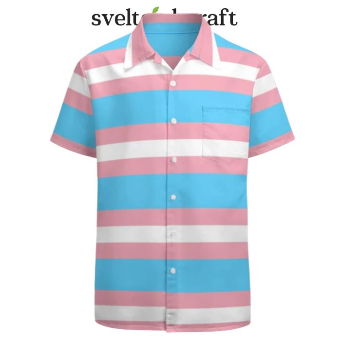 Transgender Pride Flag LGBT Rainbow Vintage Hawaiian Shirt