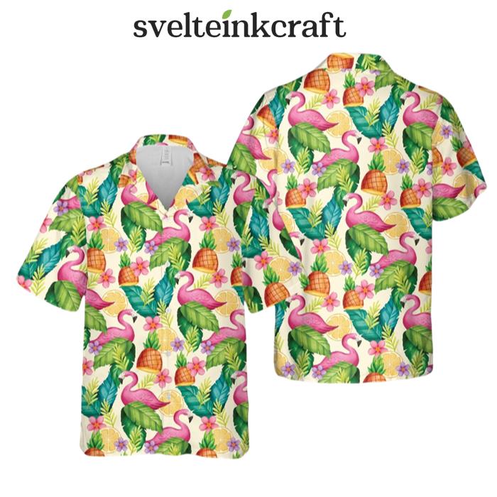 Unique Flamingo Pattern D04 Hawaiian Shirt